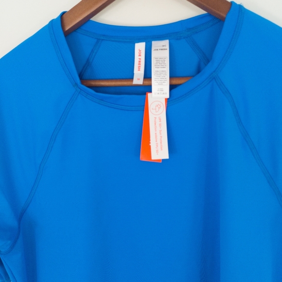 Joe Fresh Side Ruched Rash Guard Blue Size 1X New - Picture 2 of 7